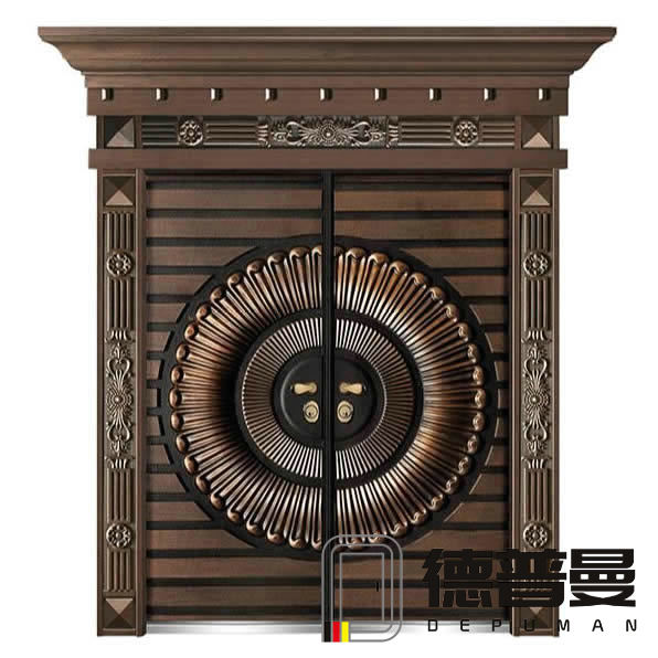 帶門(mén)頭鑄鋁大門(mén)